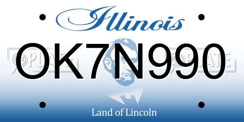 OK7N990 Illinois License Plate