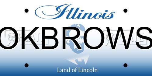 OKBROWS Illinois License Plate