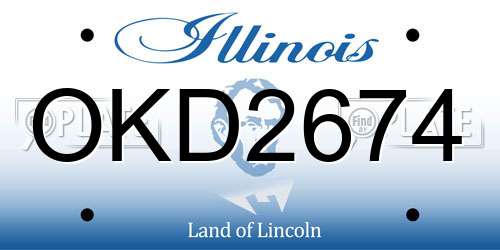 OKD2674 Illinois License Plate