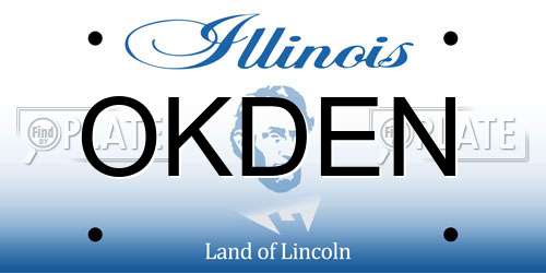 OKDEN Illinois License Plate