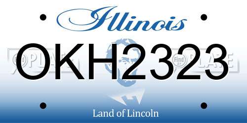 OKH2323 Illinois License Plate