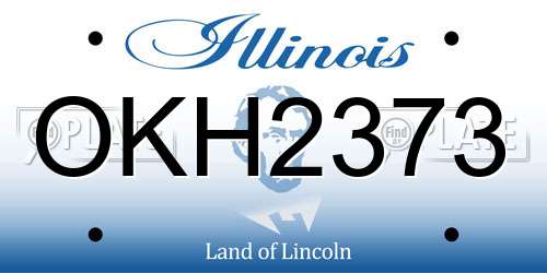 OKH2373 Illinois License Plate