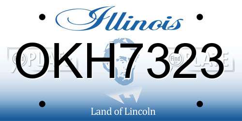 OKH7323 Illinois License Plate