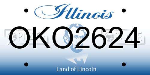 OKO2624 Illinois License Plate