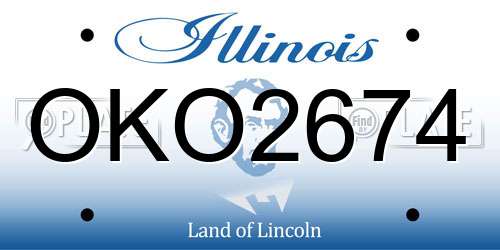 OKO2674 Illinois License Plate