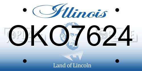 OKO7624 Illinois License Plate