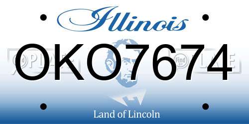 OKO7674 Illinois License Plate