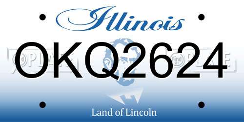 OKQ2624 Illinois License Plate
