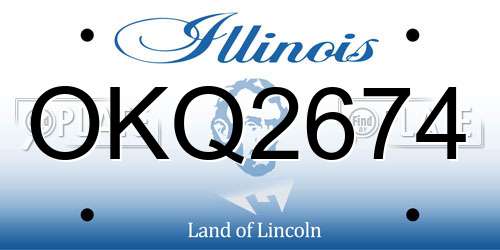 OKQ2674 Illinois License Plate