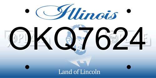OKQ7624 Illinois License Plate