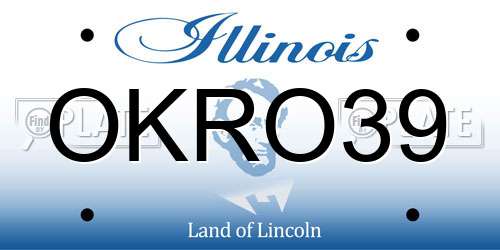 OKRO39 Illinois License Plate