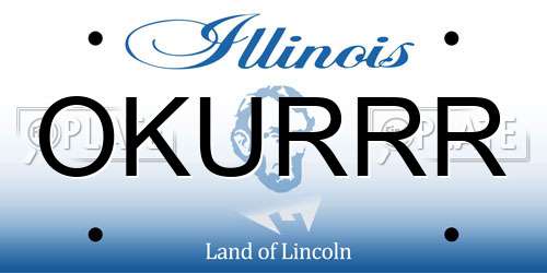 OKURRR Illinois License Plate
