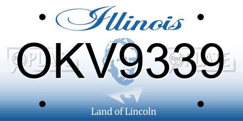 OKV9339 Illinois License Plate
