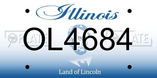 OL4684 Illinois License Plate