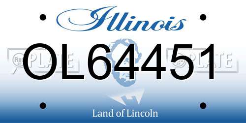OL64451 Illinois License Plate