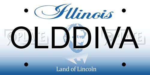 OLDDIVA Illinois License Plate