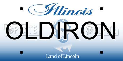 OLDIRON Illinois License Plate