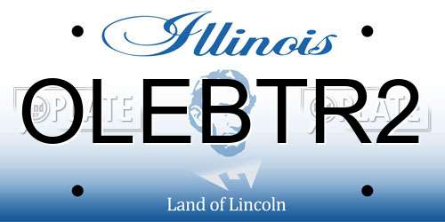 OLEBTR2 Illinois License Plate