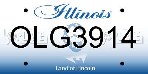 OLG3914 Illinois License Plate