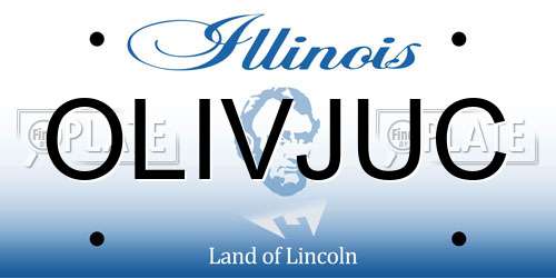 OLIVJUC Illinois License Plate