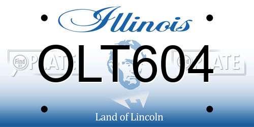 OLT604 Illinois License Plate