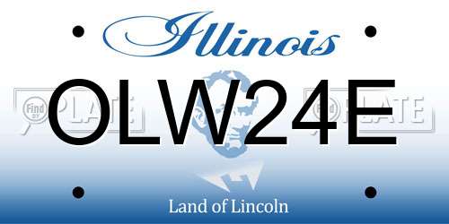 OLW24E Illinois License Plate