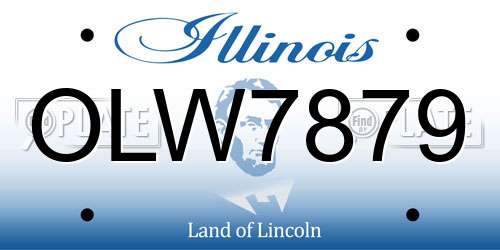 OLW7879 Illinois License Plate
