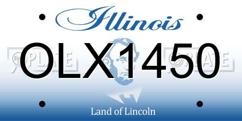 OLX1450 Illinois License Plate