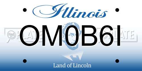 OM0B6I Illinois License Plate