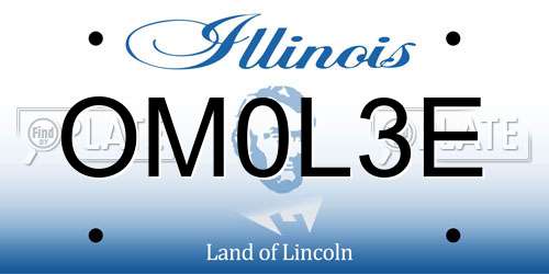 OM0L3E Illinois License Plate