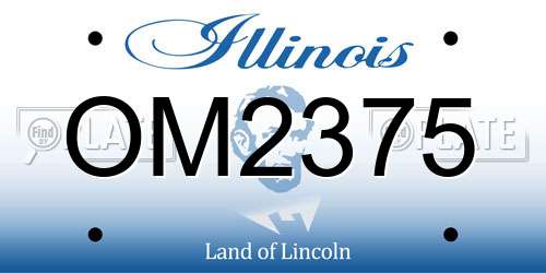 OM2375 Illinois License Plate