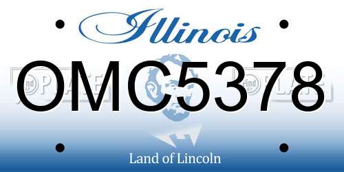 OMC5378 Illinois License Plate