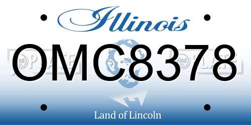 OMC8378 Illinois License Plate