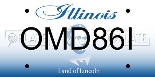 OMD86I Illinois License Plate