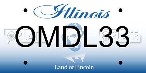 OMDL33 Illinois License Plate