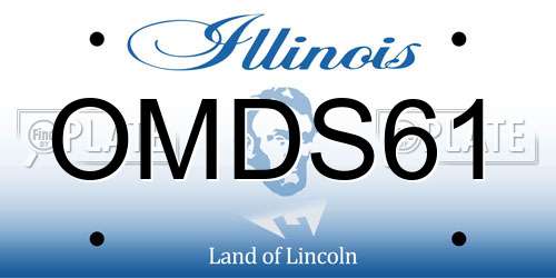 OMDS61 Illinois License Plate