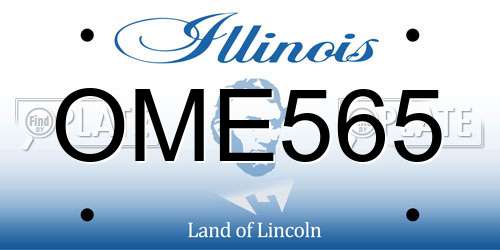 OME565 Illinois License Plate