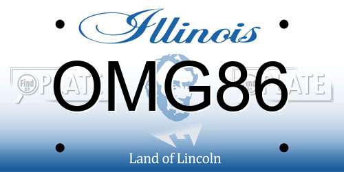 OMG86 Illinois License Plate