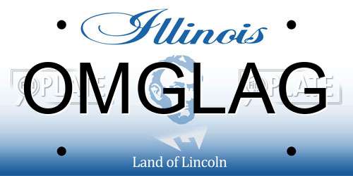 OMGLAG Illinois License Plate