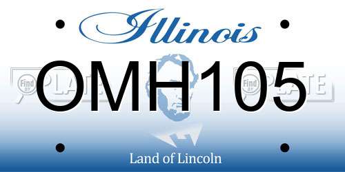 OMH105 Illinois License Plate