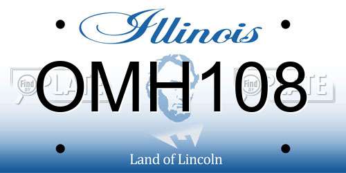 OMH108 Illinois License Plate