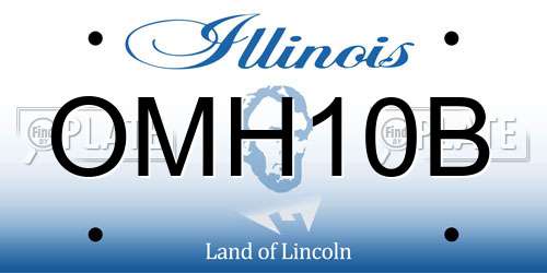 OMH10B Illinois License Plate