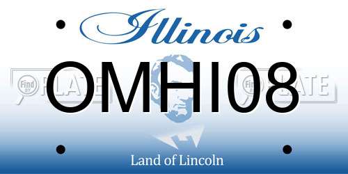 OMHI08 Illinois License Plate