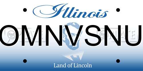 OMNVSNU Illinois License Plate
