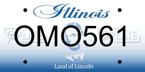 OMO561 Illinois License Plate