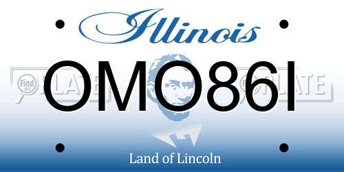 OMO86I Illinois License Plate