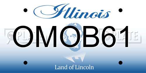 OMOB61 Illinois License Plate