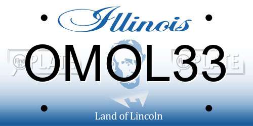 OMOL33 Illinois License Plate