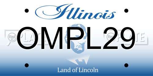 OMPL29 Illinois License Plate