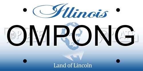 OMPONG Illinois License Plate